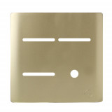 Placa p/ 3 Interruptores + Furo 4x4 - Novara Dourado